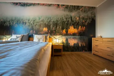 Ein Bett oder Betten in einem Zimmer der Unterkunft Auszeit-im-Harz Haus 5 Wohnung 25
