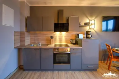 Küche/Küchenzeile in der Unterkunft Auszeit-im-Harz Haus 5 Wohnung 34