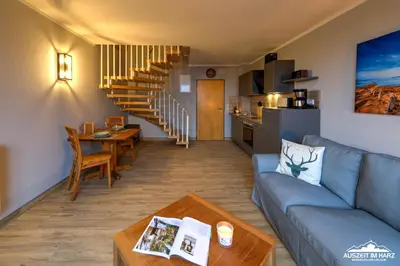 Küche/Küchenzeile in der Unterkunft Auszeit-im-Harz Haus 5 Wohnung 36