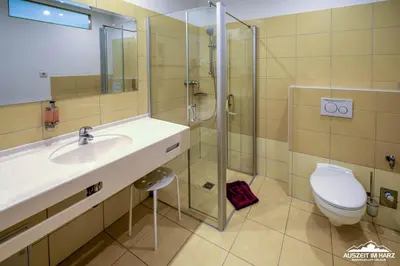 Ein Badezimmer in der Unterkunft Auszeit-im-Harz Haus 6 Wohnung 1