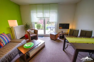 TV/Unterhaltungsangebot in der Unterkunft Auszeit-im-Harz Haus 6 Wohnung 1