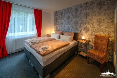Ein Bett oder Betten in einem Zimmer der Unterkunft Auszeit-im-Harz Haus 6 Wohnung 4