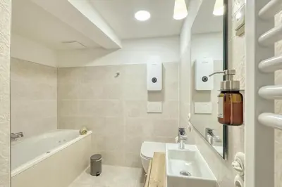 Ein Badezimmer in der Unterkunft Ferienwohnungen Steinweg 61