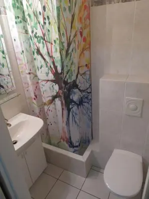 Ein Badezimmer in der Unterkunft Ferienwohnung Schöne Aussicht