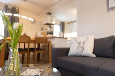 Ein Sitzbereich in der Unterkunft Hyggezeit im Bungalow in Wernigerode
