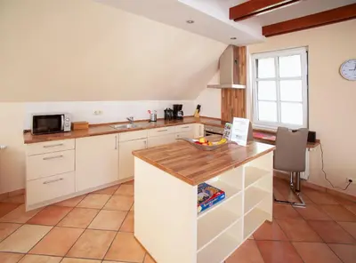 Küche/Küchenzeile in der Unterkunft Thale Altstadt Ferienapartments