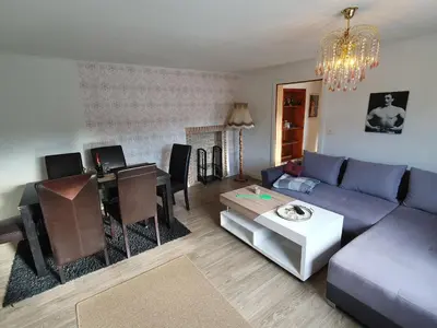 Ein Sitzbereich in der Unterkunft Haus Harzliebe