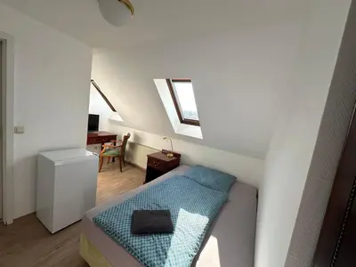 Ein Sitzbereich in der Unterkunft Gästehaus am Harz
