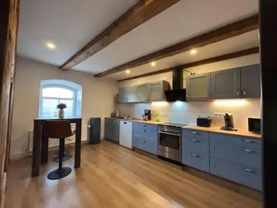 Küche/Küchenzeile in der Unterkunft Ferienwohnung Knopp