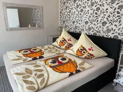 Ein Bett oder Betten in einem Zimmer der Unterkunft Ferienhaus Belkot