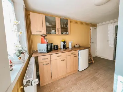 Küche/Küchenzeile in der Unterkunft Gemütliche Terassenwohnung mit rustikalem Charme