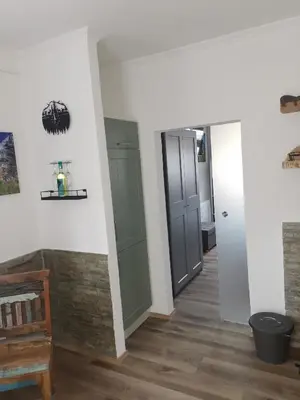 Grundriss der Unterkunft Pauls Hexenhaus Wohnung Hexe mit Fahrrad Garage und Innenhof für Motorräder