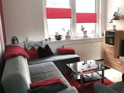 Ein Sitzbereich in der Unterkunft Martina Heydecke Comfortable holiday residence