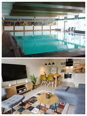 Der Swimmingpool an oder in der Nähe von Bergzauber Apartment mit Pool, Sauna, Balkon und Panoramablick