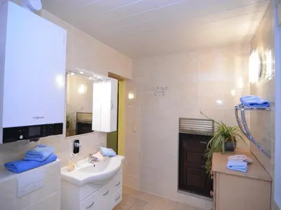 Ein Badezimmer in der Unterkunft Ferienhaus, Wernigerode