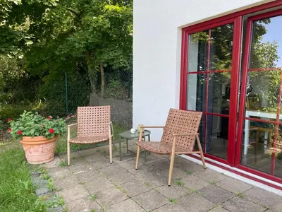 Ein Garten an der Unterkunft Ferienwohnung Osterhöhe