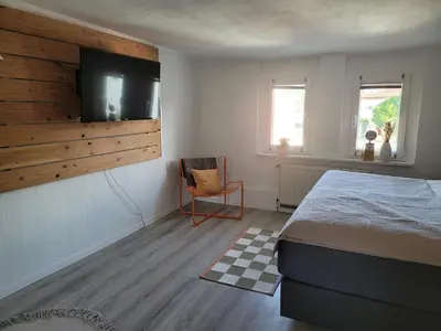 TV/Unterhaltungsangebot in der Unterkunft Lous Ferienhaus 2