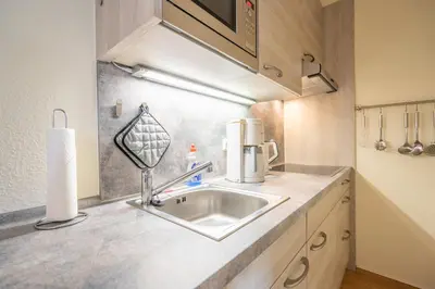 Küche/Küchenzeile in der Unterkunft Ferienwohnung Harzreise