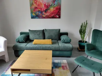 Ein Sitzbereich in der Unterkunft Haus PANORAMA - Appartement Auszeit 2