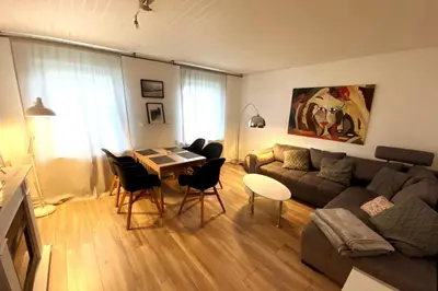 Ein Sitzbereich in der Unterkunft Haus PANORAMA - Appartement Auszeit 6