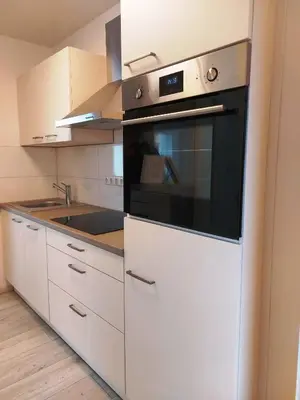 Küche/Küchenzeile in der Unterkunft Burgberg-Blick