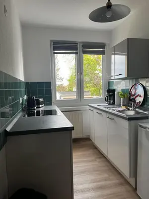Küche/Küchenzeile in der Unterkunft Gästewohnung Heinrich-Heine-Straße 8