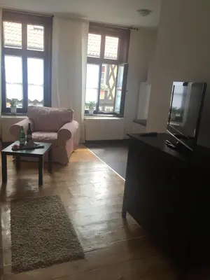 Ein Sitzbereich in der Unterkunft Kaufmannshaus Anno 1613