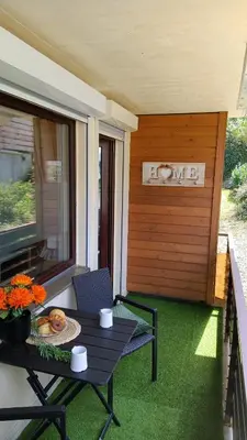 Ein Sitzbereich in der Unterkunft Braunlage Glück