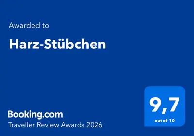 Ein Zertifikat, Auszeichnung, Logo oder anderes Dokument, das in der Unterkunft Harz-Stübchen ausgestellt ist