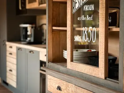 Küche/Küchenzeile in der Unterkunft Hercynia Lodge