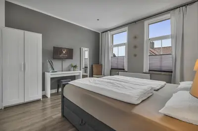 Ein Bett oder Betten in einem Zimmer der Unterkunft HIRSCH Apartment Luchs - zentral - modern - groß
