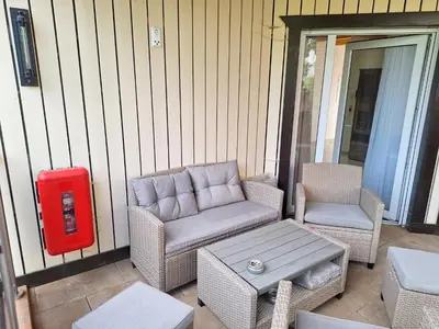 Ein Sitzbereich in der Unterkunft Sonnenhof Haus 2 - EG