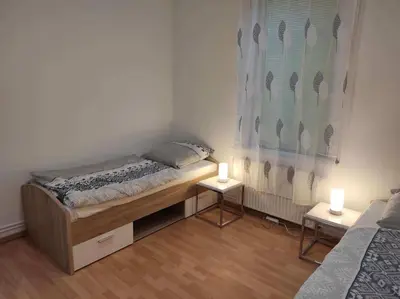 Ein Bett oder Betten in einem Zimmer der Unterkunft Ferienwohnung Ruben