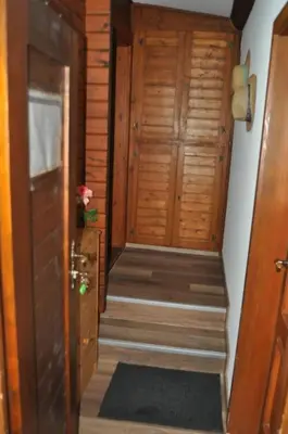 Grundriss der Unterkunft Ferienhaus Blockhaus bis 6 Personen Kamin und Hund