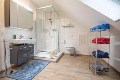 Ein Badezimmer in der Unterkunft Ferienwohnung Peters