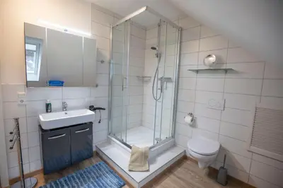 Ein Badezimmer in der Unterkunft Ferienwohnung Peters
