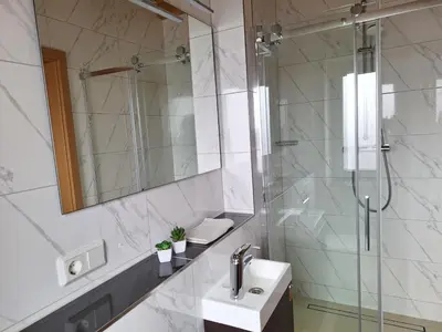 Ein Badezimmer in der Unterkunft Sonnenhof Haus 2 - OG