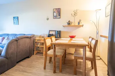 Ein Sitzbereich in der Unterkunft Altenauer Perle