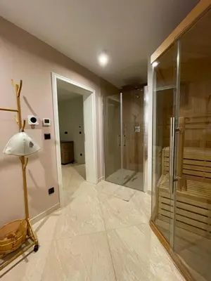Ein Badezimmer in der Unterkunft Wellness Suite für 2 Personen mit Sauna und Billardtisch