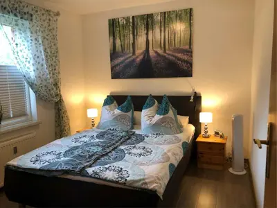Ein Bett oder Betten in einem Zimmer der Unterkunft Am Eichenberg Haus 3