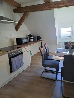 Küche/Küchenzeile in der Unterkunft Ferienwohnung Else