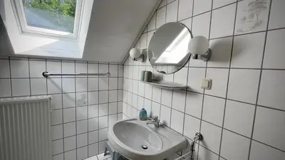 Ein Badezimmer in der Unterkunft Am Wäldchen