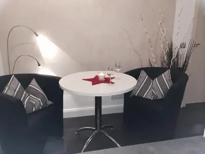 Ein Sitzbereich in der Unterkunft Ferien Suite Braunlage