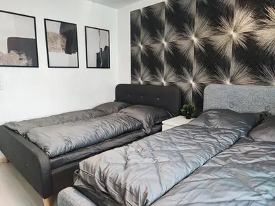 Ein Bett oder Betten in einem Zimmer der Unterkunft Ferienwohnung im Harz 1