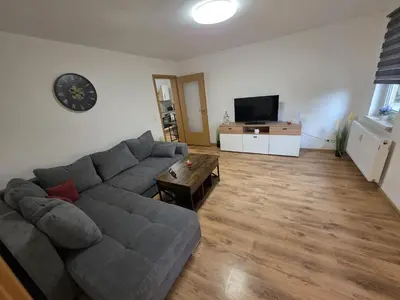 Ein Sitzbereich in der Unterkunft Fewo zum Reiterhof