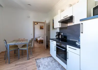 Küche/Küchenzeile in der Unterkunft Ferienwohnung Wernigerode Zentrum 2