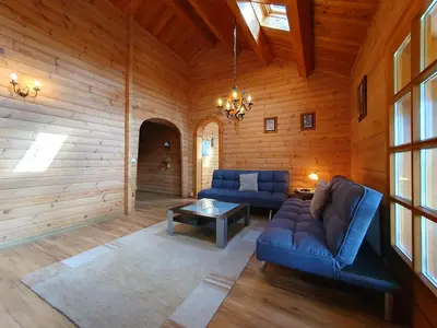 Ein Sitzbereich in der Unterkunft Ferienhaus Brockenbauer