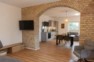 Küche/Küchenzeile in der Unterkunft Ferienwohnung Hirschmann 1 mit Terrasse
