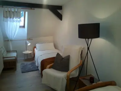 Ein Bett oder Betten in einem Zimmer der Unterkunft Ferienhaus Sankt Andreasberg