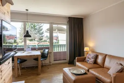 TV/Unterhaltungsangebot in der Unterkunft Ferienwohnung BergChalet 1 mit Balkon